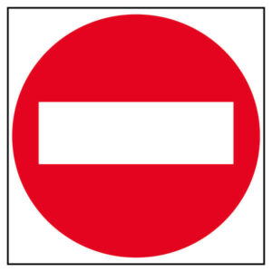 apli etiqueta señalizacion prohibido el paso 1 u.