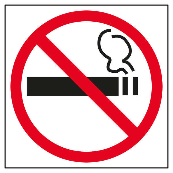 apli pegatina en pvc de señalizacion prohibido fumar 114x114mm adhesivo permanente