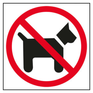 apli etiqueta señalizacion prohibido perros 1 u.