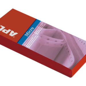 apli caja de 2.004 etiquetas en continuo 88.9x23.3mm 167 pliegues por 12 etiquetas adhesivo permanente cantos romos color blanco