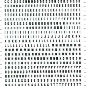 apli letras y numeros transferibles 3mm 888 caracteres negros
