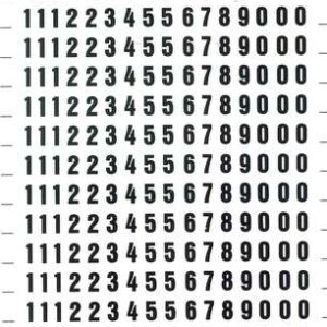 apli numeros transferibles 6mm de tamaño 316 caracteres facil aplicacion y durabilidad negro