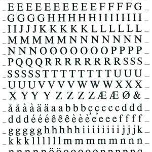apli letras y numeros transferibles super 6mm 390 caracteres negros intensos