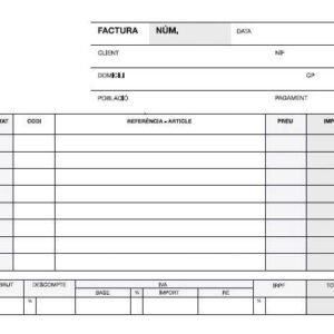 apli talonario factura 1/8 apaisado duplicado a 67 numeracion secuencial papel autocopiativo 2 copias tamaño 210x105mm blanco