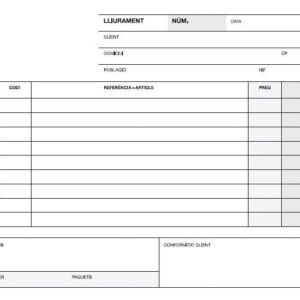 apli talonario entrega 1/4 apaisado triplicado 210x148mm numeracion secuencial papel autocopiativo tres copias blanco