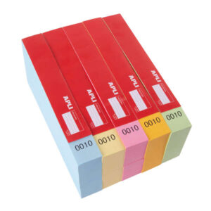 apli tira de rifa lluminetas 0000 9999 980mm de longitud numeracion clara y legible facil de cortar ideal para eventos y sorteos amarillo