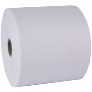 apli papel electra rollo 76.5 x 65 x 12 mm resistente al agua y al desgarro ideal para etiquetas y señalizacion blanco