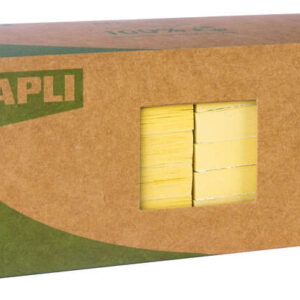 apli notas adhesivas recicladas classic 75x75 12 blocs de 100 hojas adhesivo de calidad papel reciclado amarillo