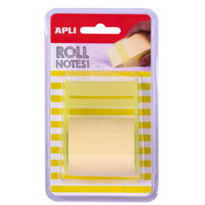 apli dispensador nota adhesiva rollo 50mm x 8m facil de usar adhesivo de calidad amarillo pastel