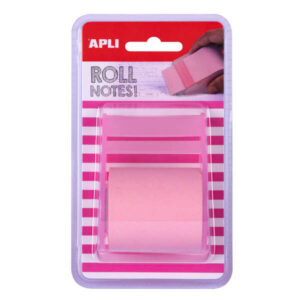 apli rollo dispensador de nota adhesiva 50mm x 8m facil de usar adhesivo de calidad diseño ergonomico rosa pastel