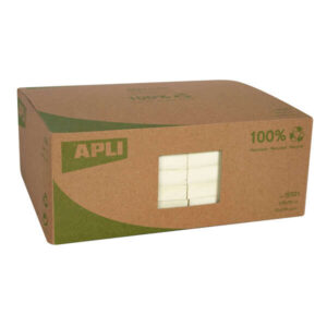 apli notas adhesivas recicladas classic 125x75mm 12 blocs 100 hojas color amarillo