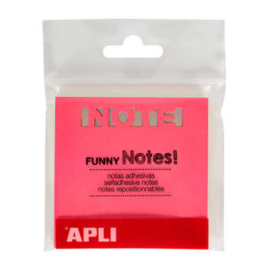 apli notas adhesivas troquelado note 75x75mm bloc 75 hojas 3 colores surtidos fluorescentes ultra adhesivas color surtido