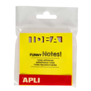 apli notas adhesivas troquelado idea 75x75mm bloc 75 hojas 3 colores surtidos fluorescentes ideal para organizar vibrante