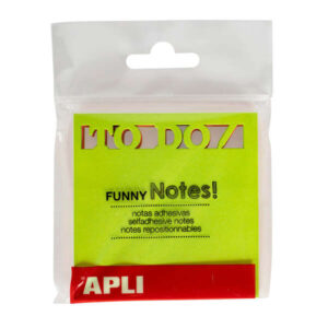 apli bloc de 75 notas adhesivas troqueladas to do 75x75mm ideal para organizar tareas 3 colores surtidos fluorescentes