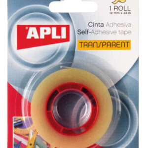 apli cinta adhesiva transparente 12mm x 33m resistente al agua y a la intemperie facil de cortar y aplicar ideal para manualidades y embalaje transparente