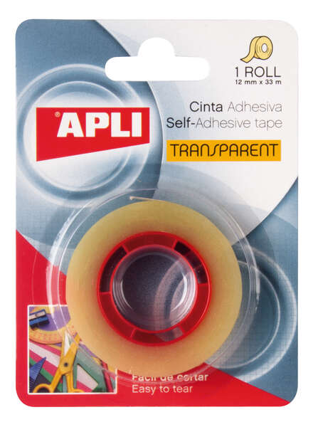 apli cinta adhesiva transparente 12mm x 33m resistente al agua y a la intemperie facil de cortar y aplicar ideal para manualidades y embalaje transparente
