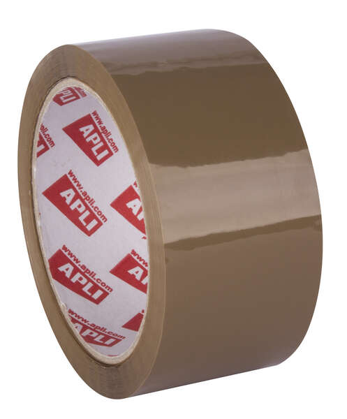 apli precinto estandar silencioso 48mmx66m polipropileno resistente al desgarro adhesivo de alta calidad facil de cortar color marron