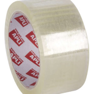 apli precinto premium pp solvente transparente 48mm x 66m resistente a la humedad y al envejecimiento adhesivo de alta calidad grosor de 28µm" color: transparente