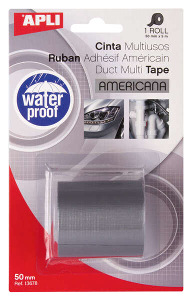apli cinta americana multiusos 50mm x 5m resistente al agua y a la intemperie adhesivo fuerte y duradero color gris