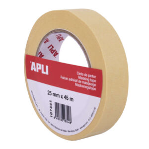 apli cinta pintor 25mm x 45m facil de cortar y aplicar adhesion fuerte y duradera resistente a la humedad y a la abrasion azul