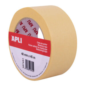 apli cinta pintor 48mm x 45m papel de 57 g/m² facil de cortar y aplicar resistente a la humedad ideal para pintura y decoracion