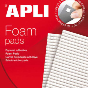 apli adhesivo espuma 3d precortado 5x5x3mm facil aplicacion 414 unidades blanco