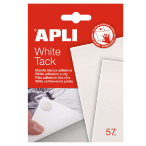apli tack masilla blanca 57g adhesivo reutilizable no deja residuos facil de moldear blanco