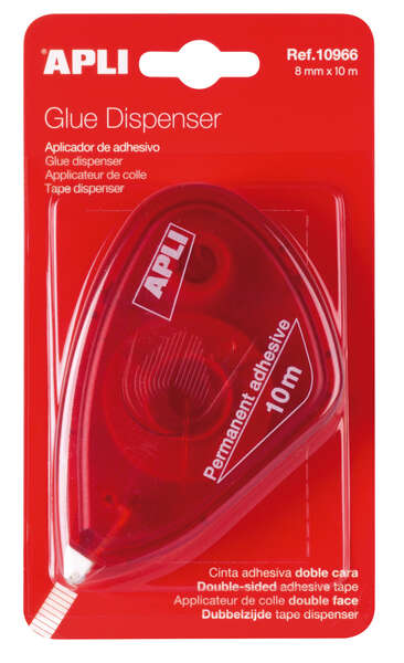 apli aplicador adhesivo doble cara 8mm x 10m facil de usar adhesivo fuerte ideal para manualidades y proyectos escolares transparente