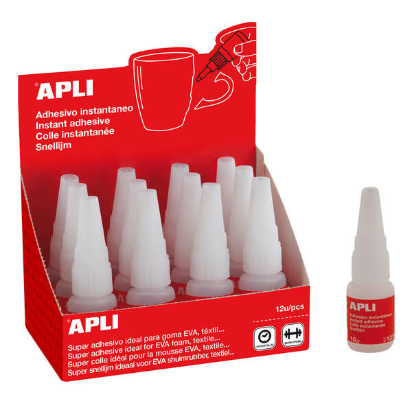 apli super adhesivo instantaneo 10g secado rapido formula resistente transparente