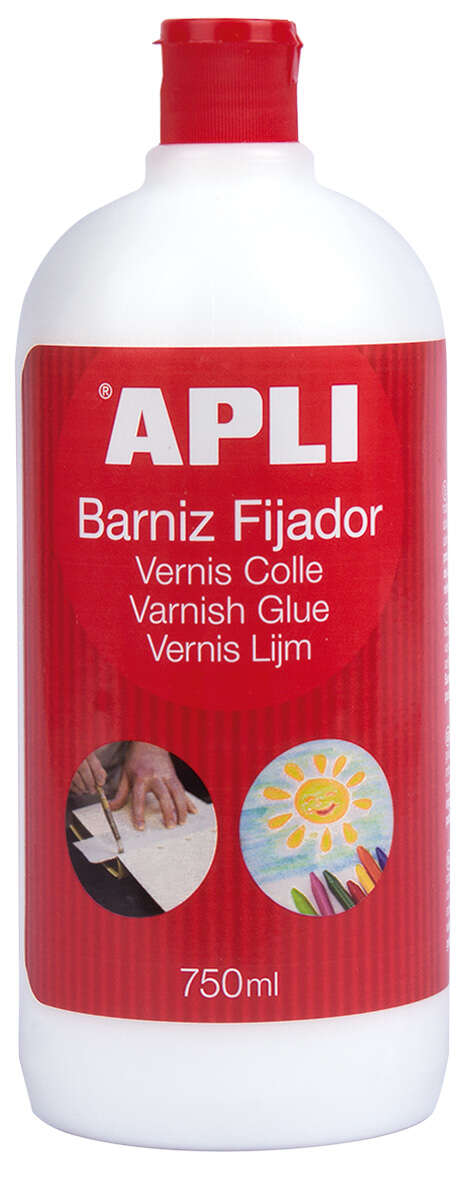 apli barniz adhesivo brillante 750ml proteccion duradera secado rapido resistente al agua transparente