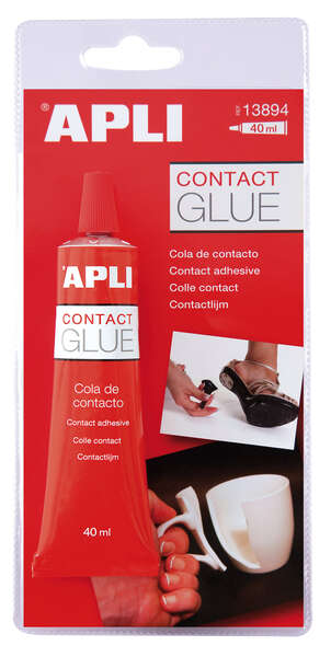 apli tubo de pegamento contacto 40ml secado rapido resistente al agua y al calor transparente