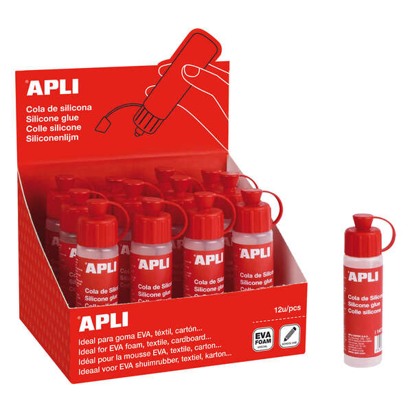 apli cola silicona 25ml secado rapido resistente al agua transparente