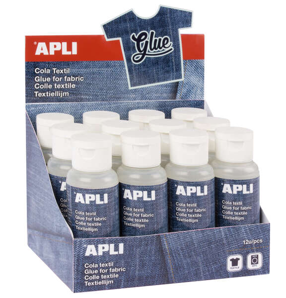 apli cola textil especial 80ml resistente al lavado ideal para tejidos transparente