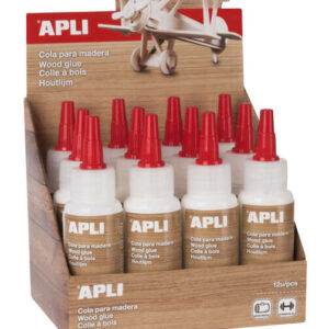 apli bote de cola para madera 80ml aplicador de precision incluido gran poder de adhesion transparente al secar sin disolventes