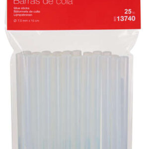 apli pack de 25 barras termofusibles Ø7.5mmx10cm precision y limpieza en tus trabajos no gotea compatible con pistolas Ø7.5mm