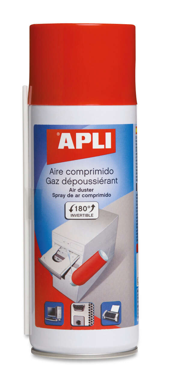 apli spray de aire comprimido invertible 200ml presion extrafuerte para limpieza superior tubo alargador para lugares dificiles ideal para equipos electronicos
