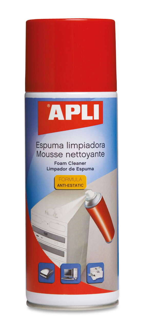 apli espuma limpiadora antiestatica 400ml limpieza externa de aparatos electronicos mejora el rendimiento y prolonga la vida de tus componentes
