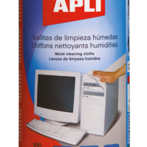 apli toallitas humedas anti estaticas 100 unidades limpieza y mejora del rendimiento de equipos electronicos