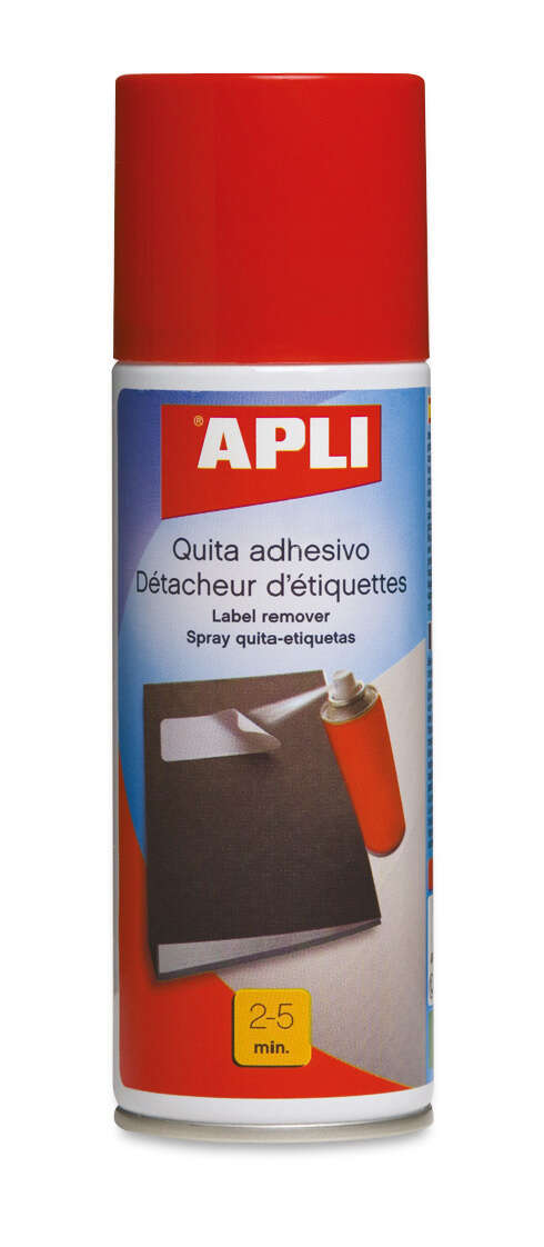 apli spray quita adhesivo 200ml elimina facilmente residuos de adhesivo y pegamento en madera, ceramica, cristal, metal y plastico