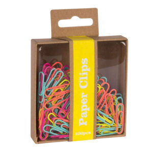 apli fluor collection pack de 100 clips de colores fucsia, amarillo, naranja y turquesa