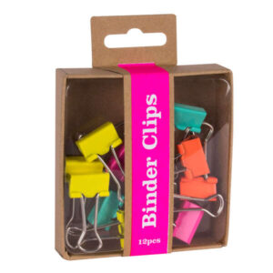 apli pinzas abatibles fluor collection caja kraft con 12 pinzas surtidas en colores fucsia, amarillo, naranja y turquesa pack de recambio para expositor ref 15146