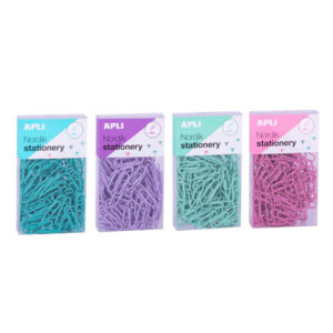 apli clips nordik pastel 28mm 140 clips por caja 12 cajas (3 colores) eurohole para colgar rosa, lila, azul y turquesa