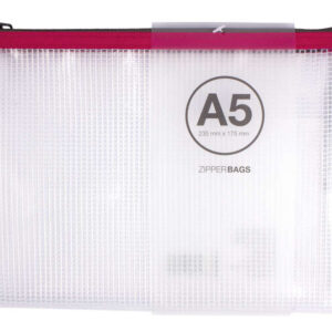apli sobres porta todo de goma eva transparente tamaño a5 (235x175mm) suaves, resistentes y duraderos cierre de cremallera colores surtidos