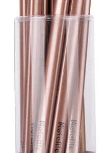 apli jumbo metallic lapiz triangular de color 5mm de grosor ideal para mejor sujecion mayor cobertura en un solo trazo color bronce metalizado