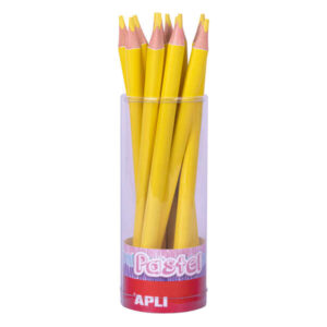 apli lapices jumbo pastel mina de 5mm forma triangular para niños 10mm de diametro pack de 18 unidades