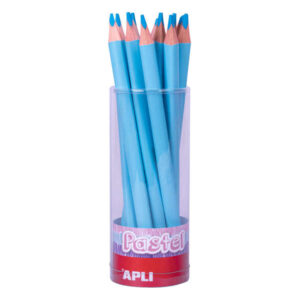 apli lapices jumbo pastel azul mina de 5mm forma triangular para niños 10mm de diametro 170mm de largo pack de 18 unidades ideal para expositor jumbo pastel