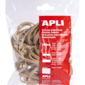 apli gomas elasticas de caucho natural Ø 160 x 5mm gran elasticidad y resistencia contenido 100 g