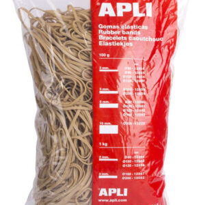 apli gomas elasticas de caucho natural Ø 160 x 3mm gran elasticidad y resistencia 1kg de contenido