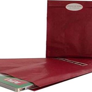 apli pack de 250 sobres kraft tamaño 24x43x7mm papel kraft 50g/m² reutilizables y reciclables color rojo