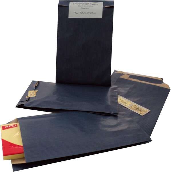 apli pack de 250 sobres kraft tamaño 24x43x7mm papel kraft 50g/m² reutilizables y reciclables color azul